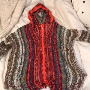 Small free People multicolor sweater hoodie